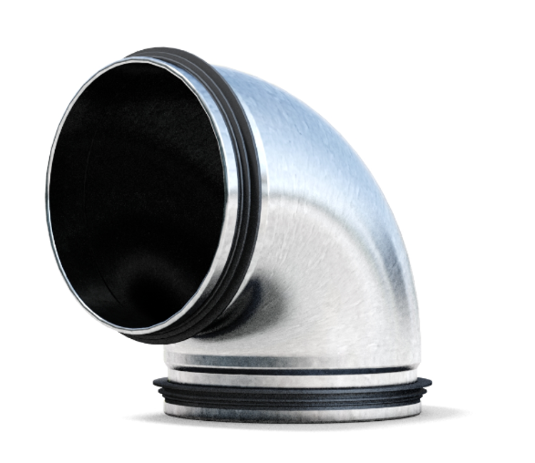 Mynd af Stuttbeygja HIBK-125 90° Hallströms
