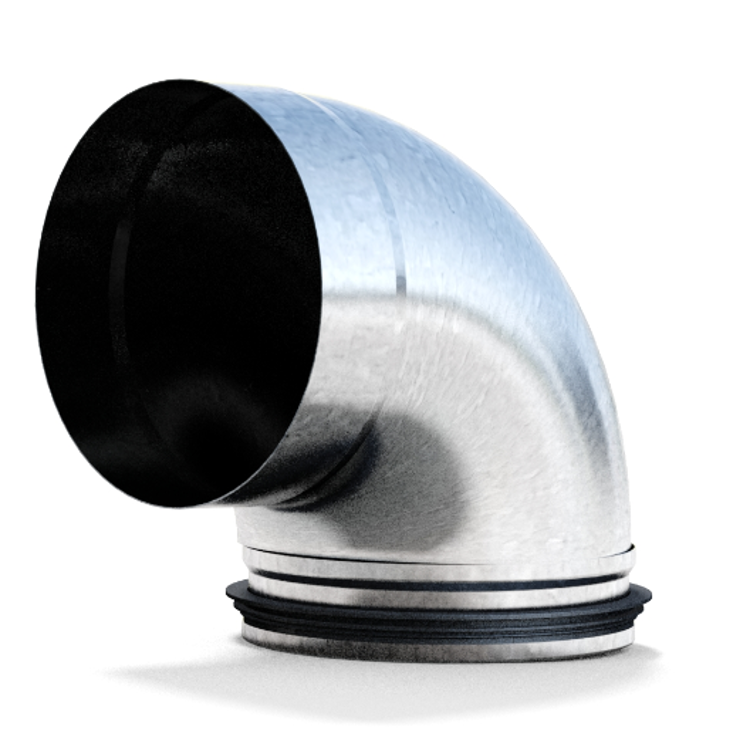 Mynd af Stuttbeygja HIBKM-100 90° Hallströms