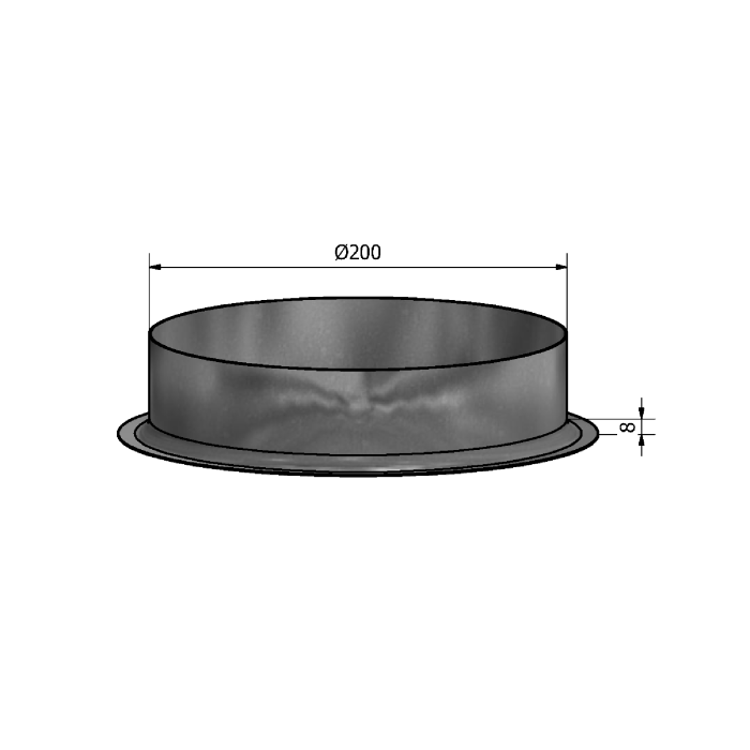 Mynd af Útstreymisrör HSKM 200 Hallströms